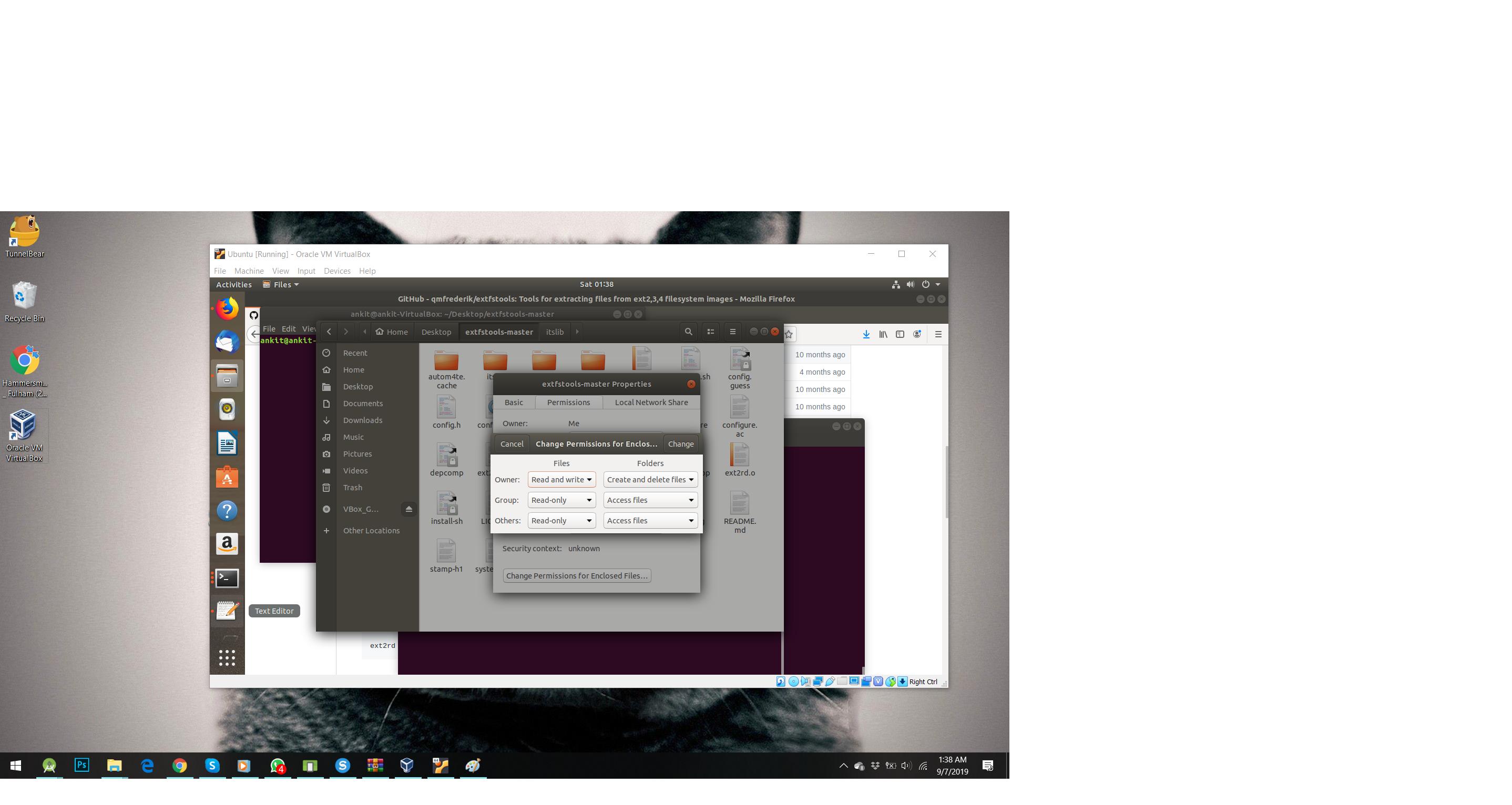 ubuntu chown failed Operation not permitted (permission related