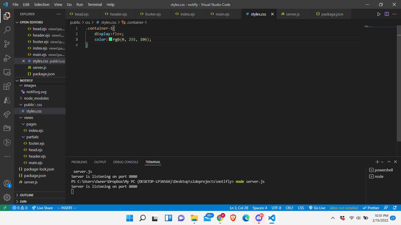 javascript Express.js, CSS not linking to Ejs file Stack Overflow
