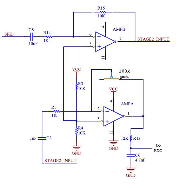 op amp Changing a signal's DC offset before amplifiter and ADC