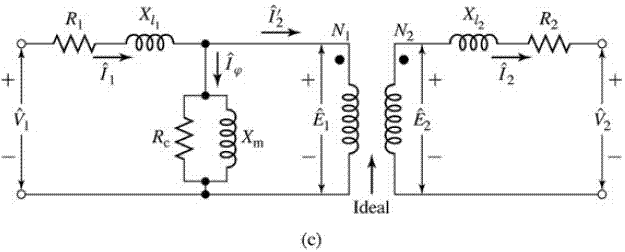 A question on an approximate calculation of an ideal transformer