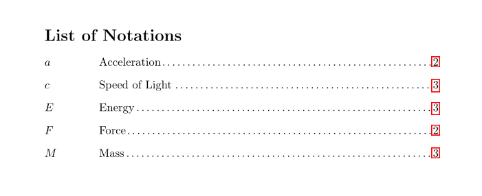 nomenclature in a specific way TeX LaTeX Stack Exchange
