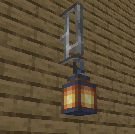 minecraft java edition How do I place a lantern on the side of a wall
