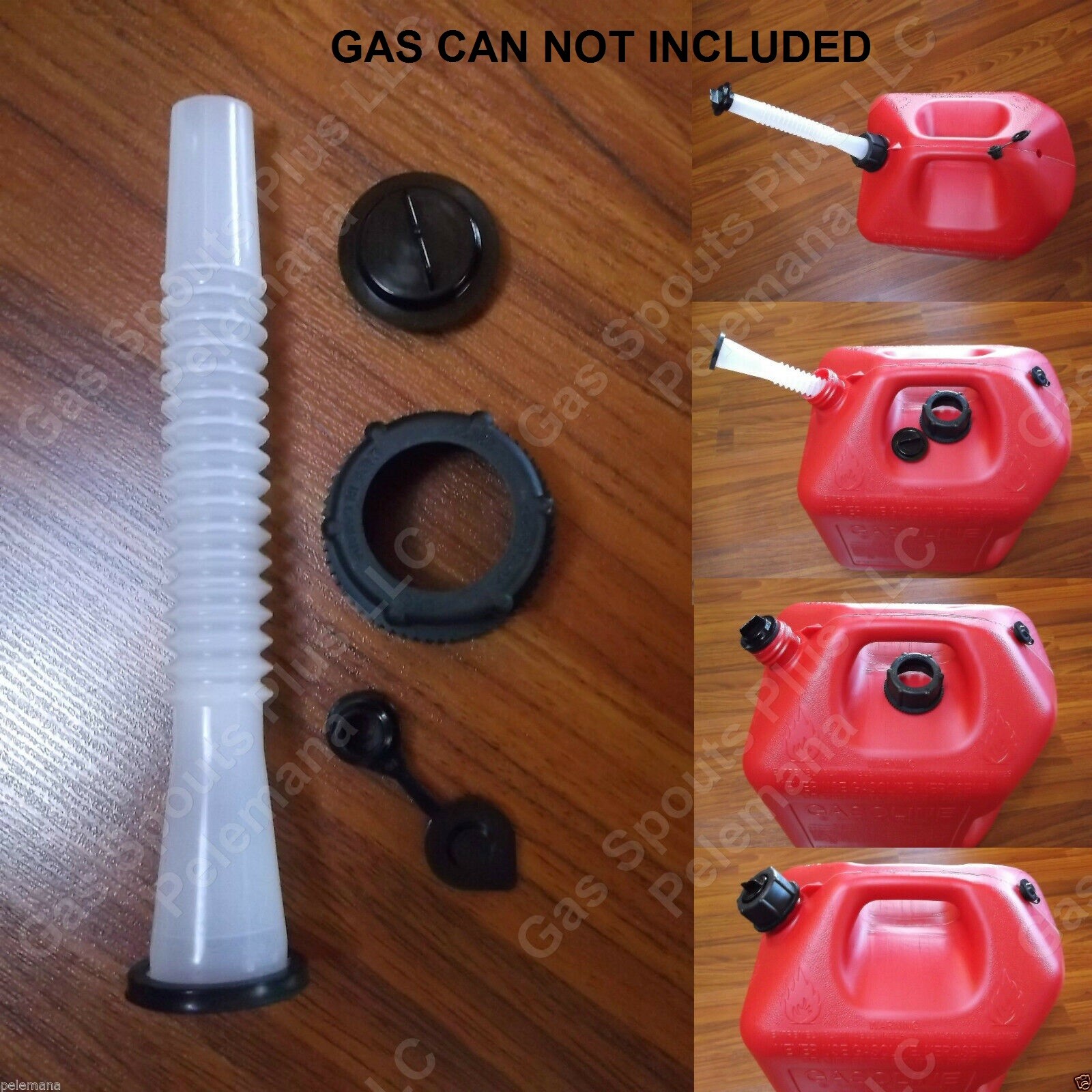 MIDWEST 5600 GAS SPOUT KIT Semirigid Spout Screw Cap Collar Stopper Black Vent eBay