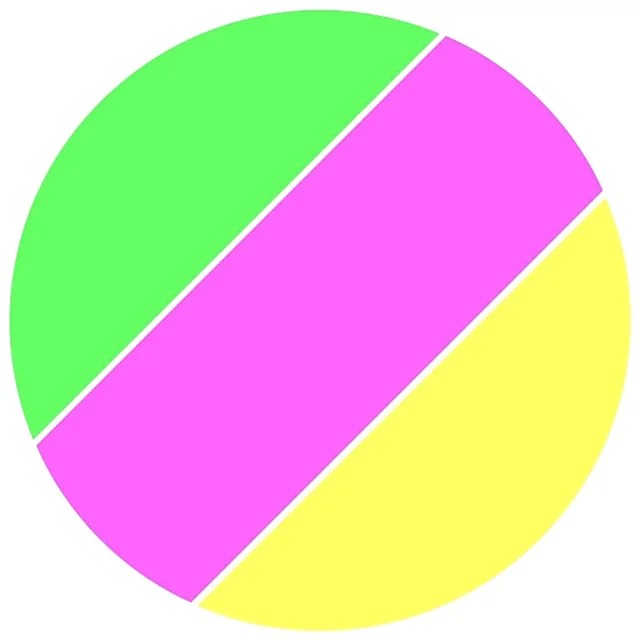 Pink Green Blue Yellow The red, green and blue use 8 bits each, which