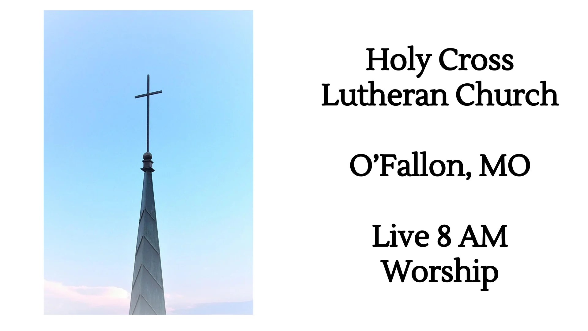 Live 8 AM Worship 10/15/2023 Holy Cross Lutheran Church O'Fallon, MO