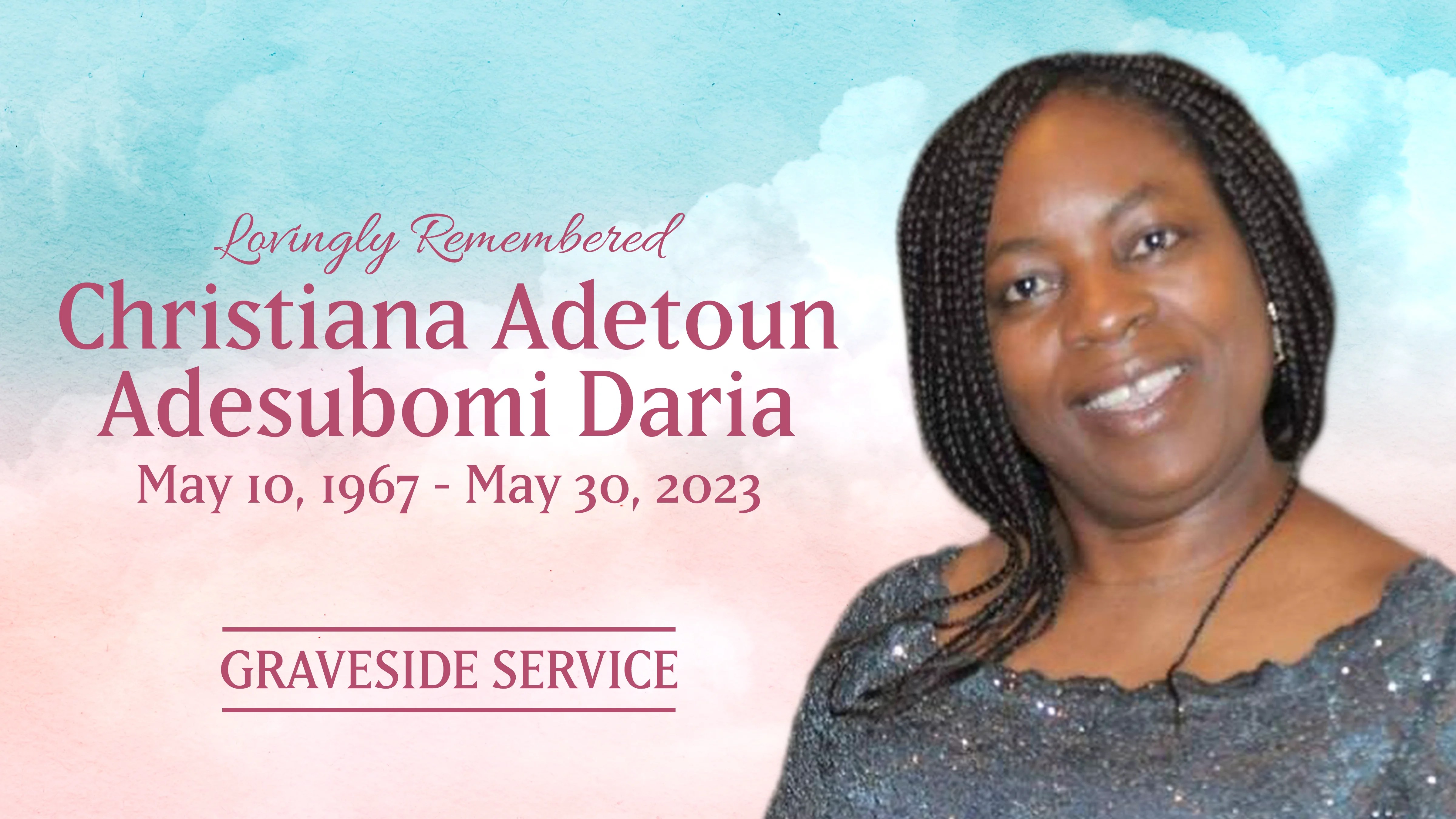 Graveside Service for the late Christiana Daria