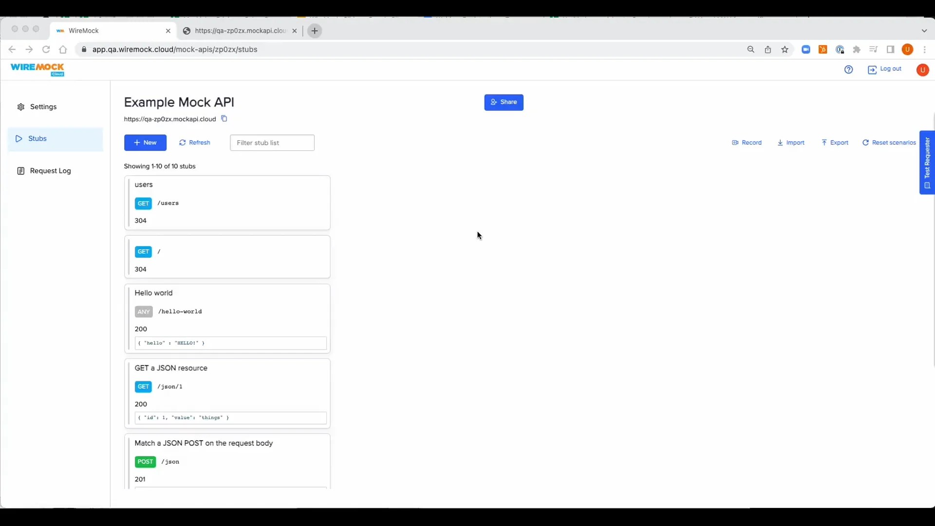 WireMock Cloud How to create Mock Manually.mp4 on Vimeo