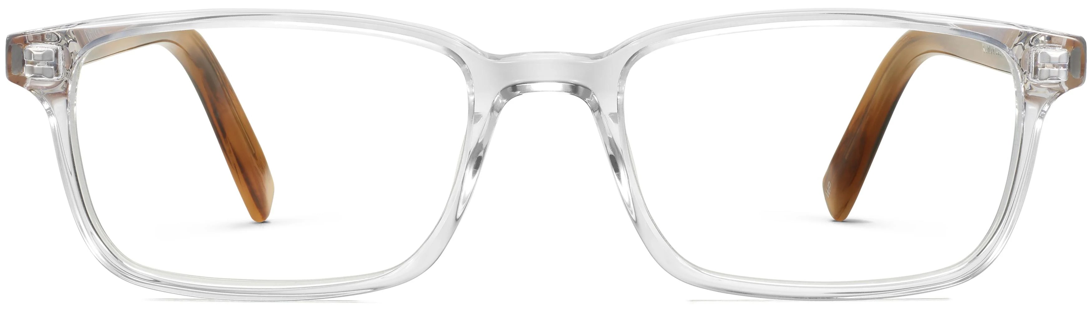 Wilkie Eyeglasses in Crystal with English Oak