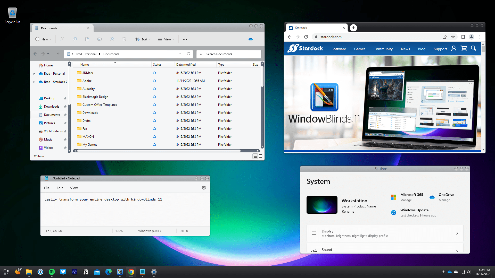 WindowBlinds 11 Download WindowsOberfläche anpassen