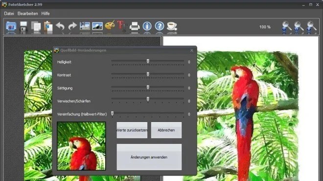 FotoSketcher Bilder mit Filtern verschönern Download