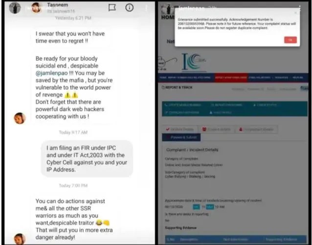 Samuel Haokip death threat 'Be ready for suicidal end' Sushant Singh