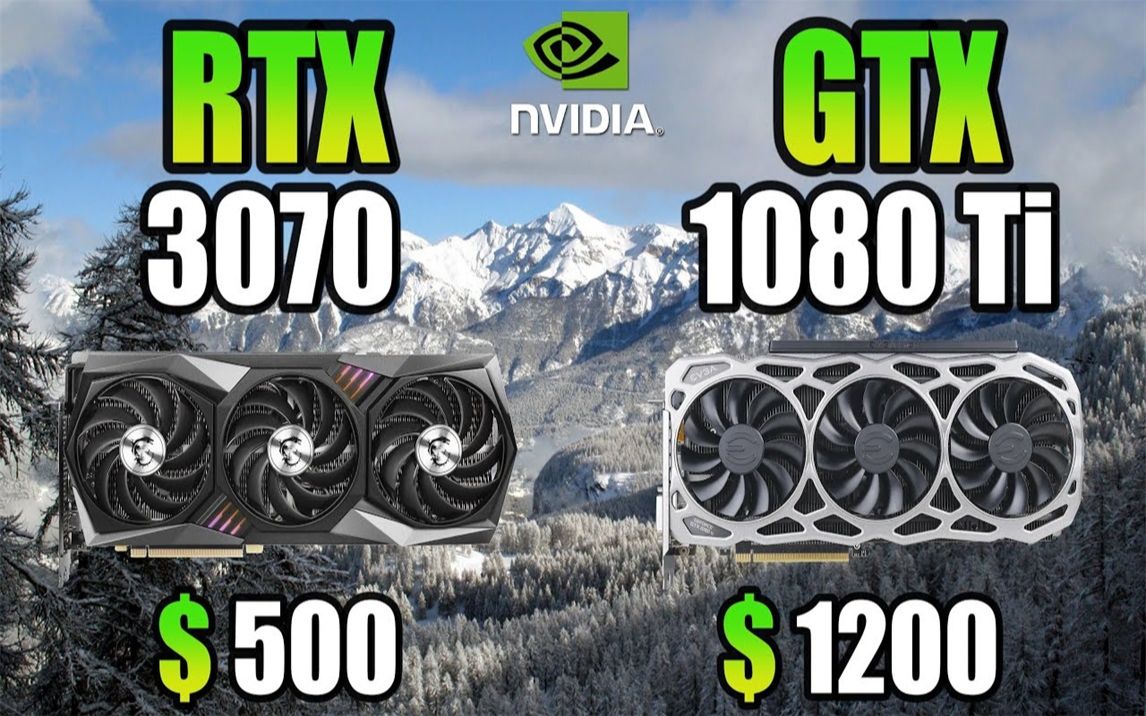 RTX 3070 vs GTX 1080Ti 显卡游戏性能测试对比（1080P、1440P分辨率，CPU为R7
