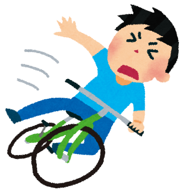 「自転車で転んだ男の子」イラスト素材 超多くの無料かわいいイラスト素材