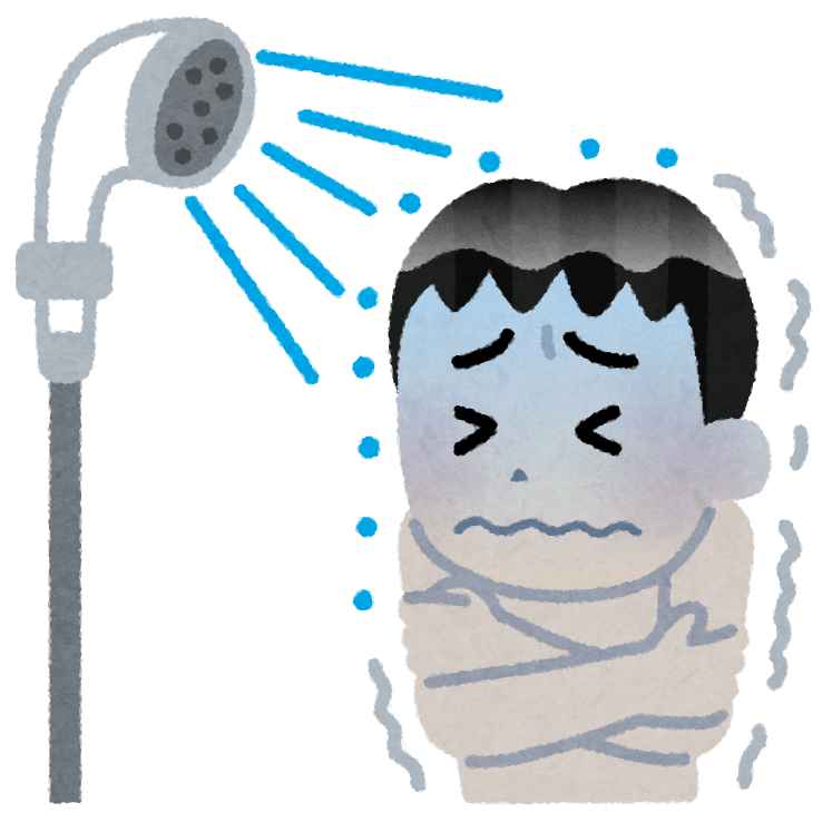 "People taking a cold shower" illustration material Lots Of Free