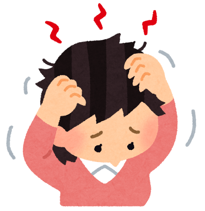 「頭の痒い人(女性)」イラスト素材 超多くの無料かわいいイラスト素材
