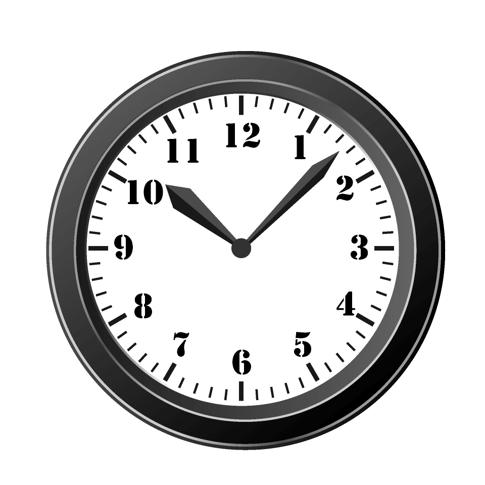 "Black wall clock" illustration material Lots Of Free Illustration