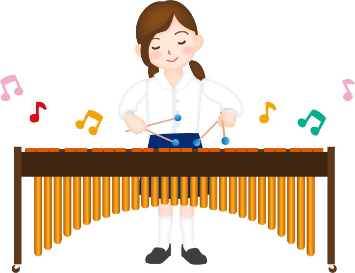 "Playing marimba" illustration material Lots Of Free Illustration