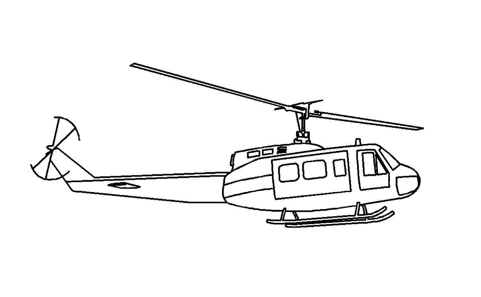 Helicopter Drawing For Coloring Novocom Top