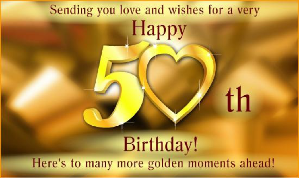 Inspirational 50th Birthday Wishes And Images