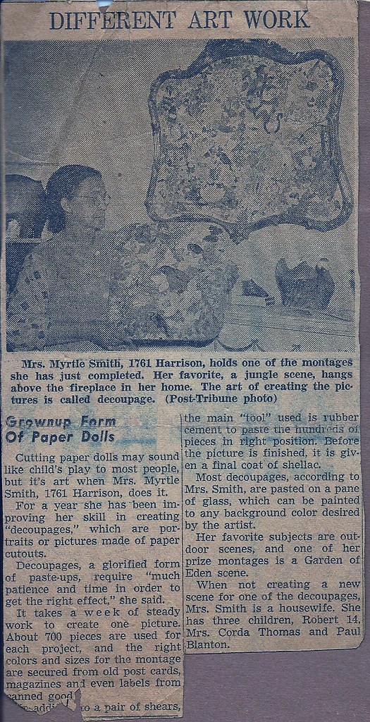Great Grandmother in the Post Tribune circa 1970