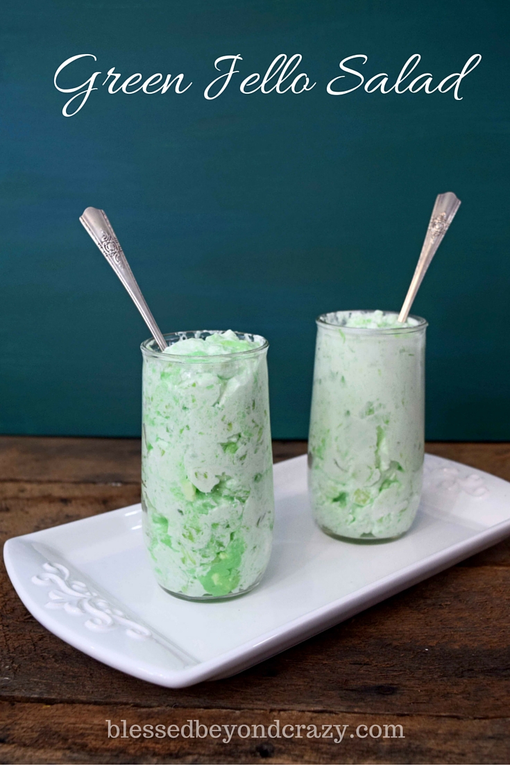 Whether you're headed to a pot luck, taking something to a work party, or you just want to end your family night with a tasty treat, this recipe is just what you need. Green Jello Salad