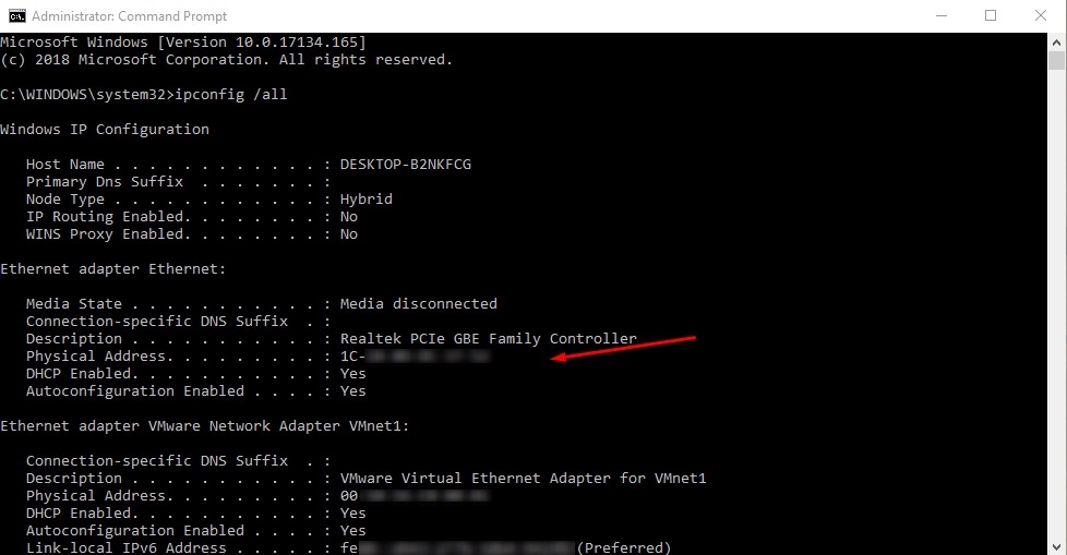 How To Find Your Network MAC Address (Windows 10) | Ubergizmo