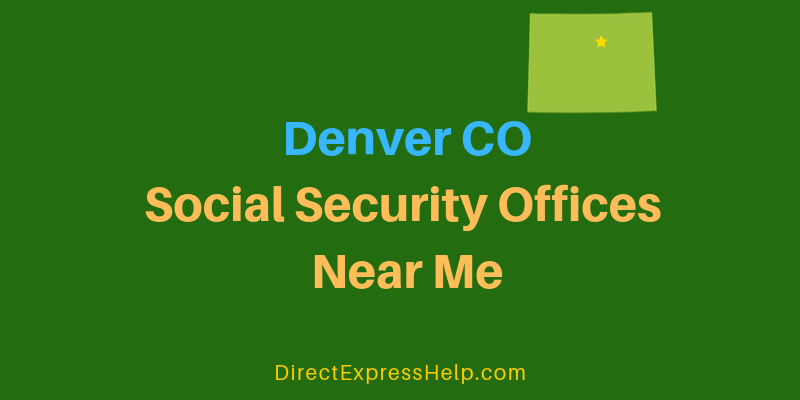 Social Security Office DENVER, Colorado Card.