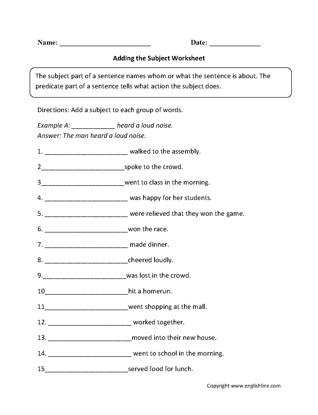 8th Grade Grammar Worksheets Softsch…