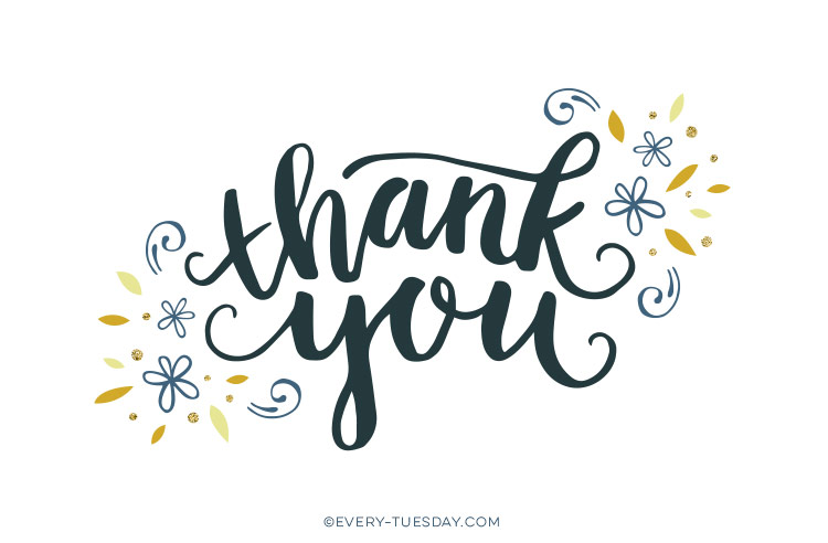  freebie printable thank you card