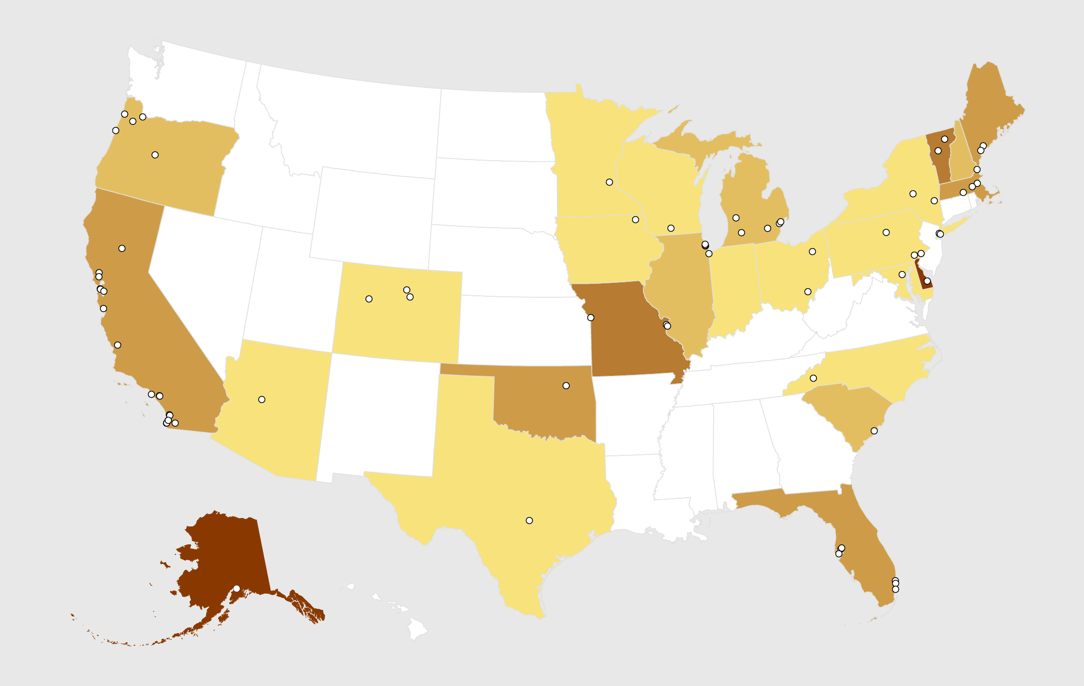 MAP: The Biggest Brewery In Every State In America