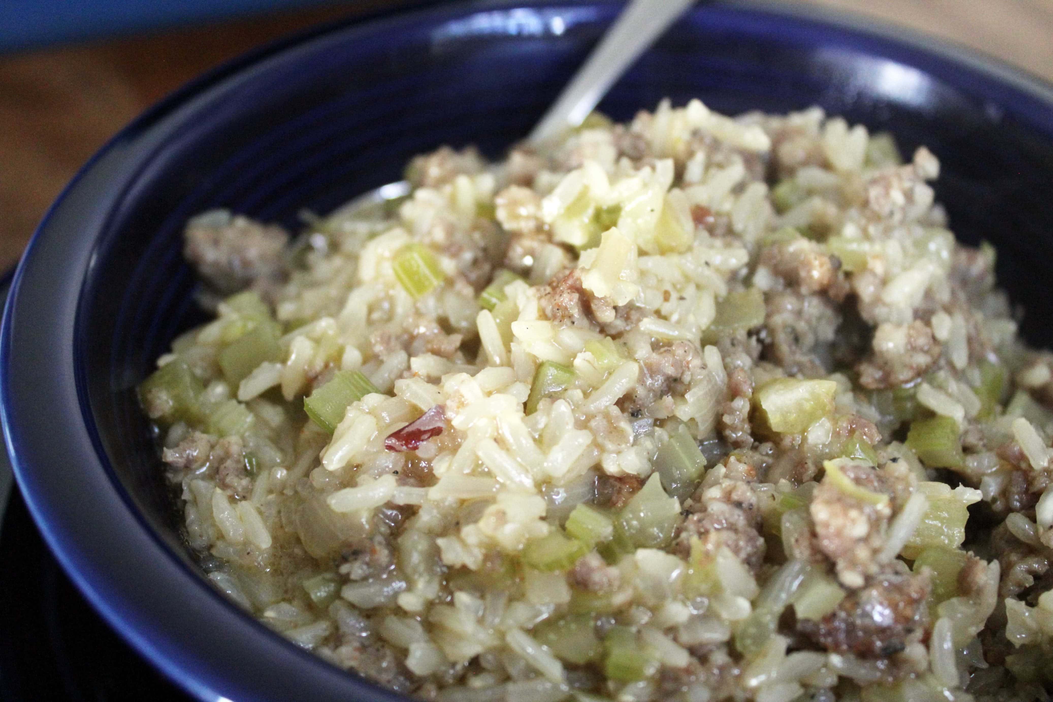 This cool celery salad for two adds crunch and contrast to any meal. Sausage Celery Rice Casserole