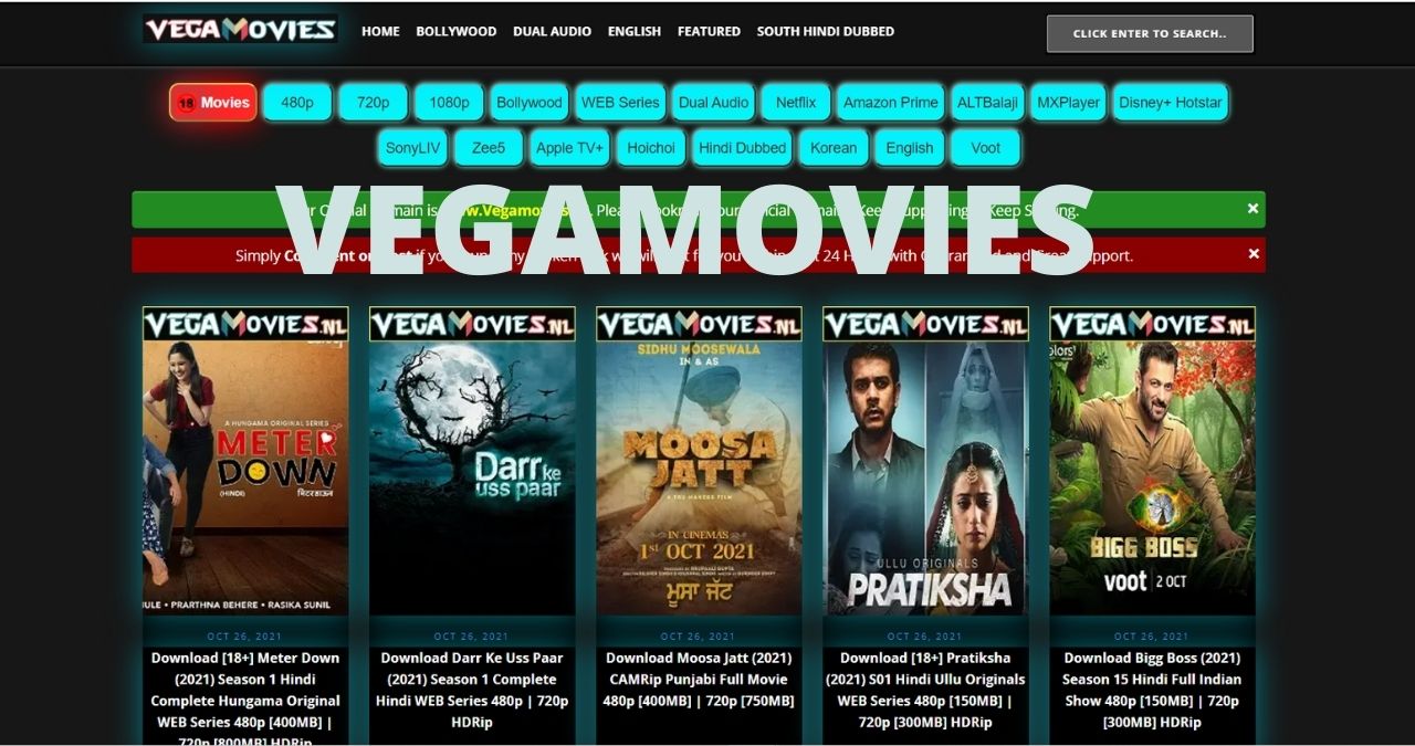 VegaMovies 2022 Download Bollywood Hollywood Hindi Dubbed Movies