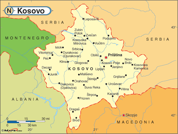 Kosovo Map