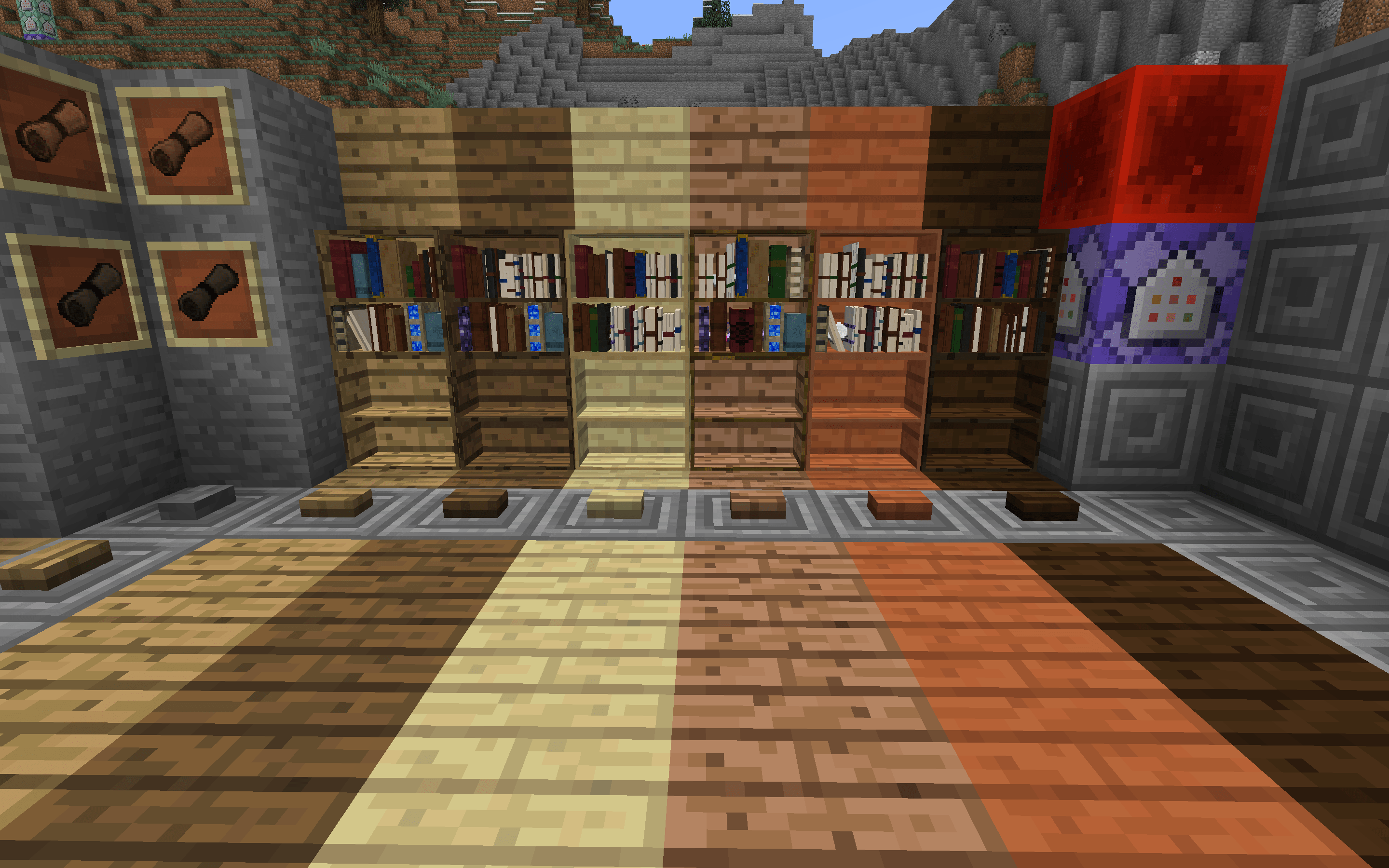 Bookshelf Design w/ Tutorial Minecraft Map
