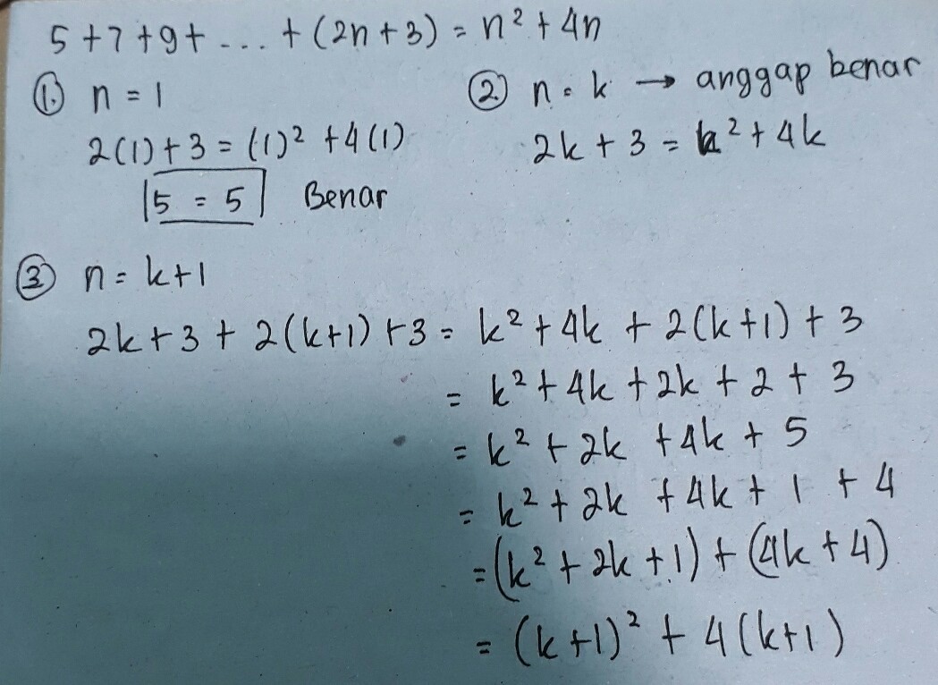 103 Contoh Soal Induksi Matematika Beserta Jawabannya Pembahasan Dikdasmen