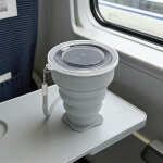 Vaso De Silicona Plegable Con Tapa Libre Bpa - Imagen 5