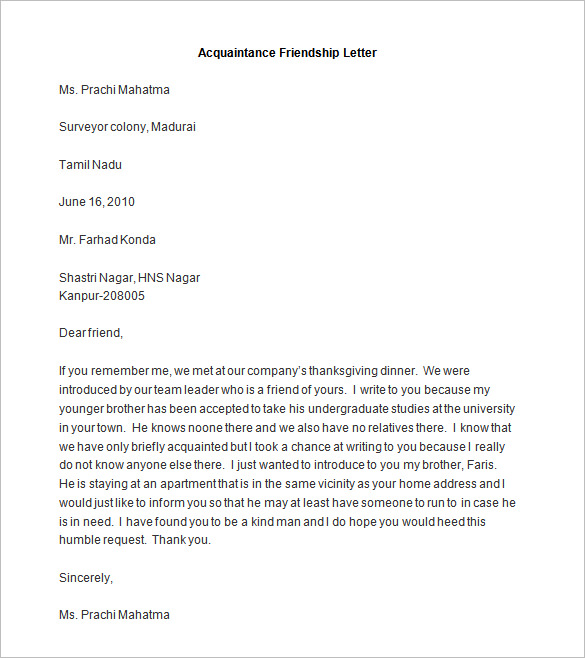 Spousal Sponsorship Support Letters From Friends and Family