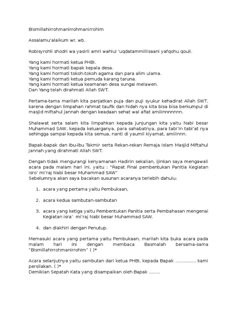 Contoh Sambutan Ketua Panitia 17 Agustus Bahasa Jawa - tukaffe.com