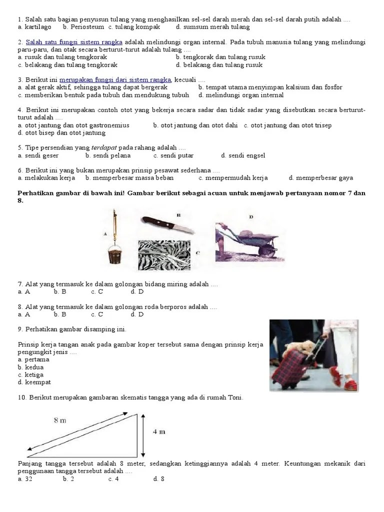 Soal Ulangan Pesawat Sederhana Kelas 8 - File Ini