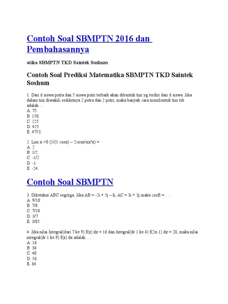 Download Soal Sbmptn 2016 Ips