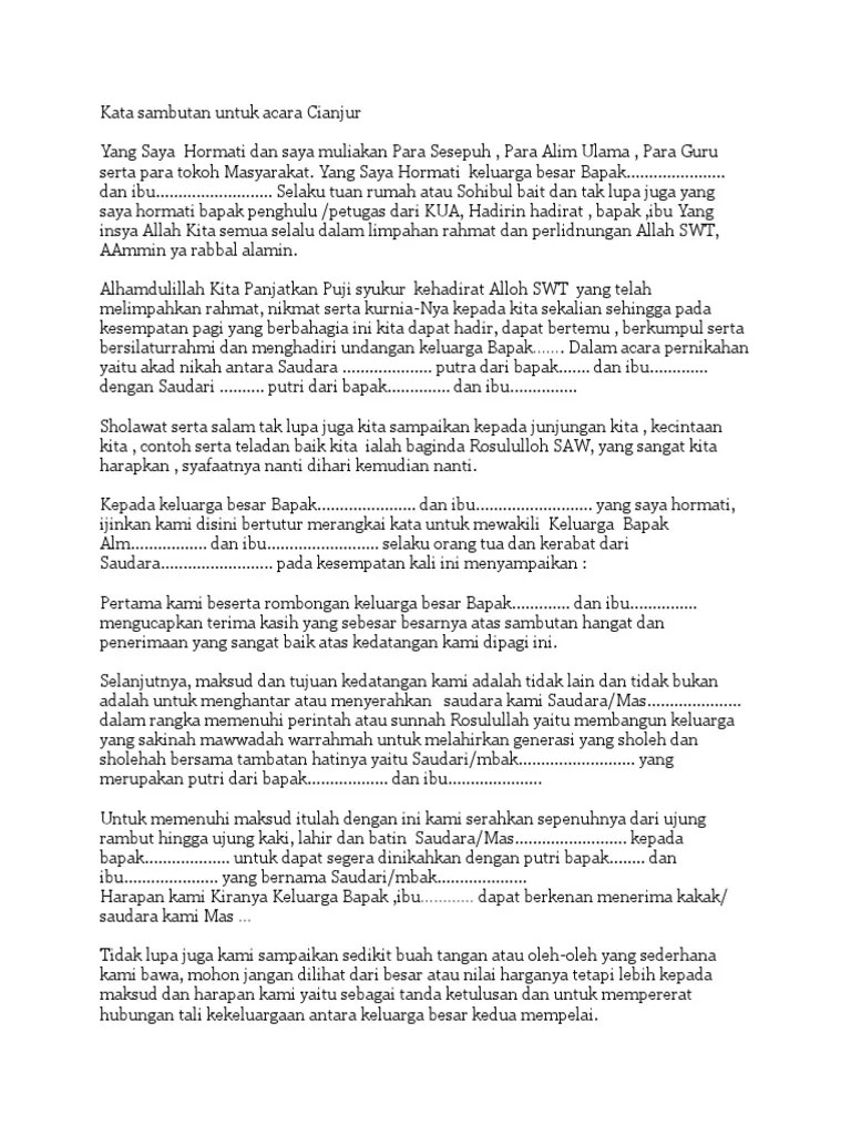 Pidato Ucapan Terima Kasih Pernikahan – Penggambar