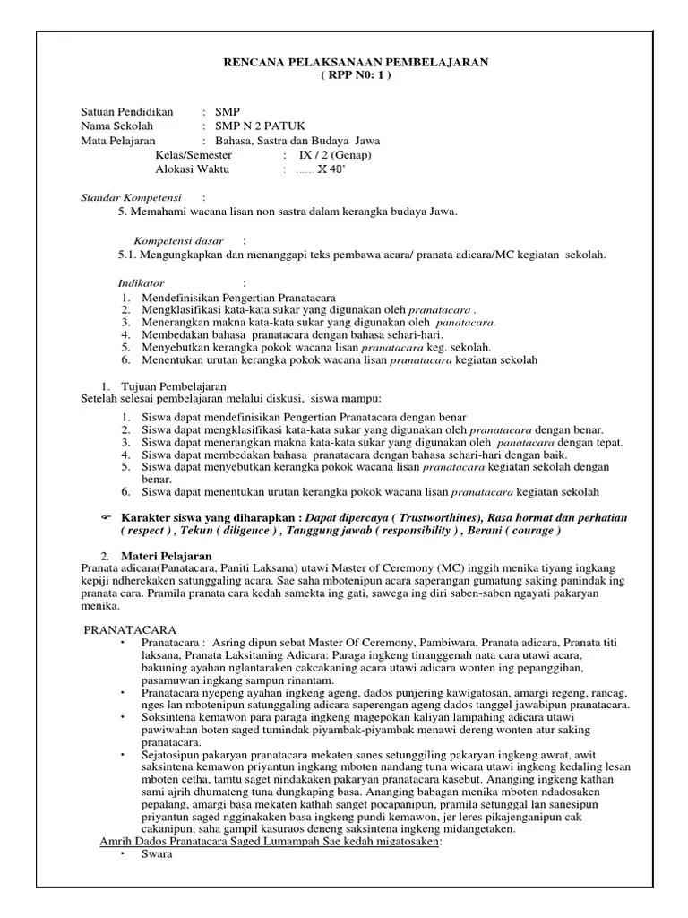 Kumpulan Pranatacara Bahasa Jawa – Beinyu.com