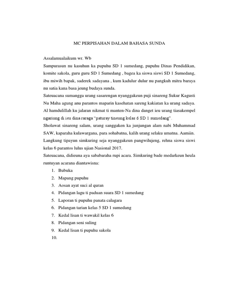 Teks Pembawa Acara Pengajian Bahasa Sunda – Mudah