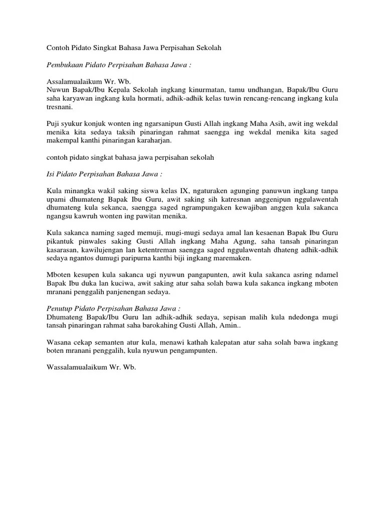 Contoh Pidato Bahasa Jawa Krama Alus Tentang Agama · Kumpulan Contoh Terbaru