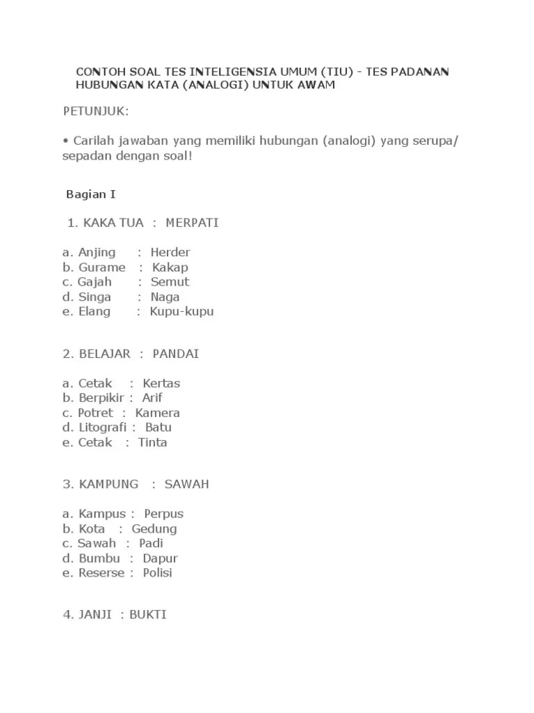 Contoh Soal Cpns Persamaan Kata : Contoh Soal Tes Cpns 2018 2019 Bank Soal  Tes Terlengkap / Apa itu persamaan kata, persamaan kata merupakan sebuah  tulisan dengan memiliki kalimat seputaran bahasa indonesia