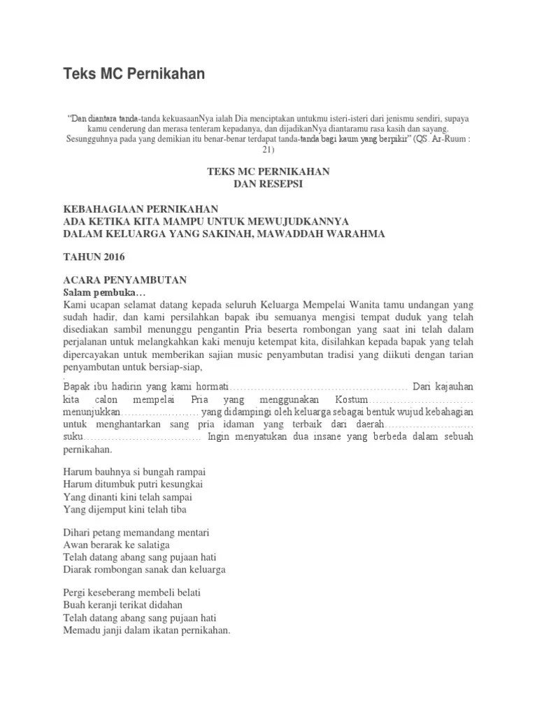 29+ Contoh Naskah Mc Pernikahan Bahasa Sunda