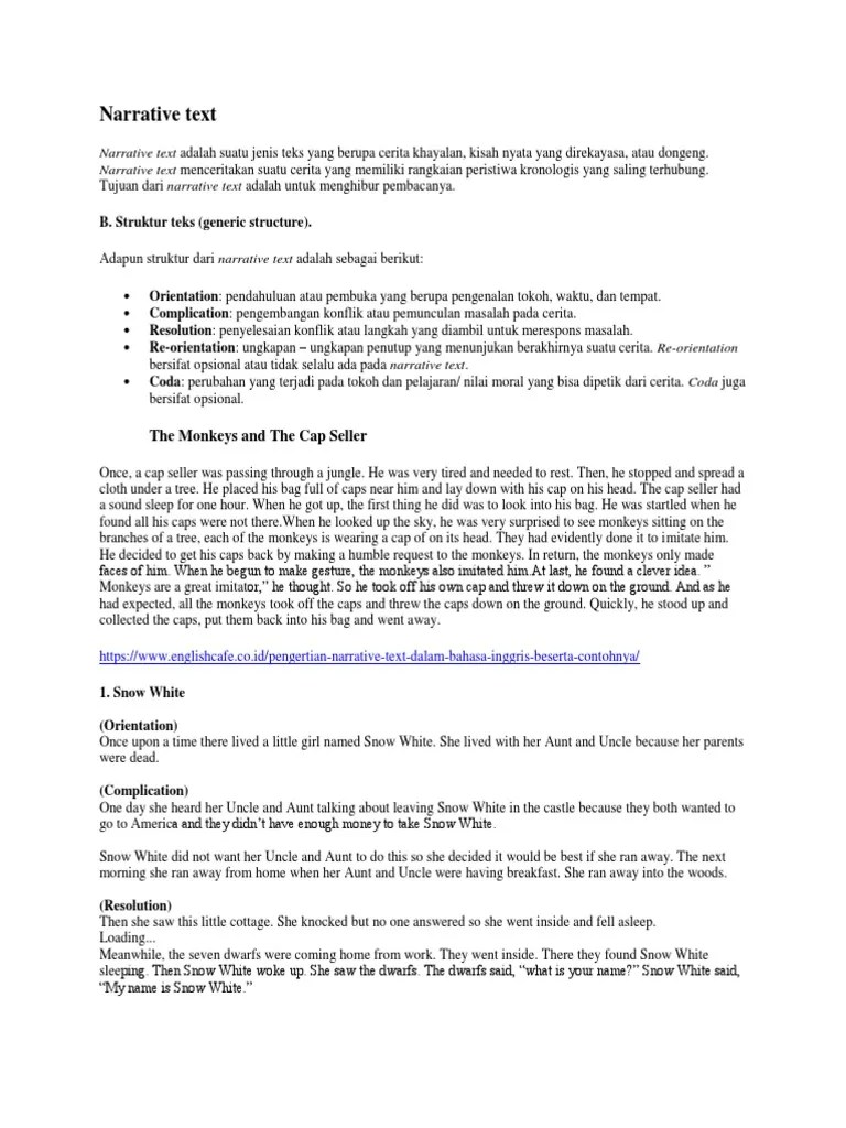 25+ Cerita narrative dongeng dalam bahasa inggris dan terjemahannya ideas  in 2021 | Cerita