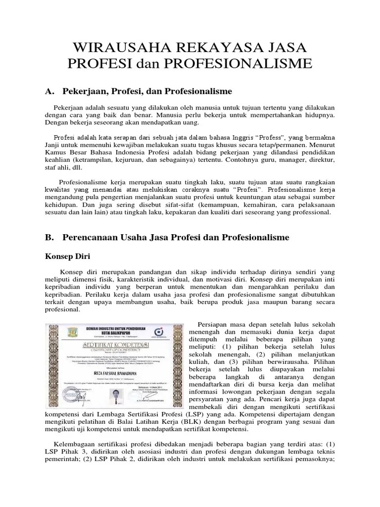Contoh Soal Essay Wirausaha Rekayasa Jasa Profesi Dan Profesionalisme –  Beinyu.com