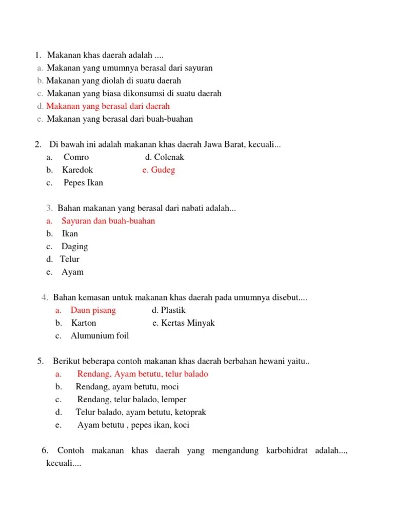 Analisis Swot Makanan Khas Daerah