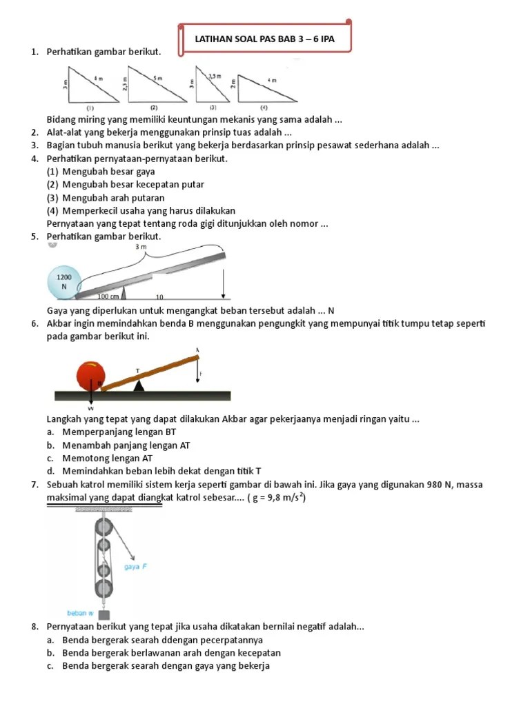 Pesawat Sederhana Yang Memiliki Keuntungan Mekanis Sama Besar Ditunjukkan  Oleh Gambar - Pesawat sederhana dapat digunakan untuk memperbesar gaya  dalam artian kita bisa mengangkat beban yang lebih besar dari.